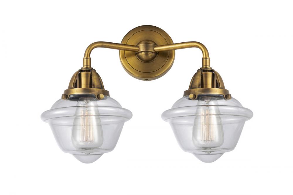 Oxford - 2 Light - 16 inch - Brushed Brass - Bath Vanity Light