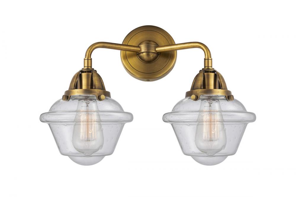 Oxford - 2 Light - 16 inch - Brushed Brass - Bath Vanity Light