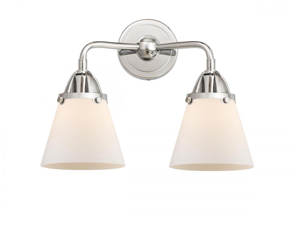 Cone - 2 Light - 14 inch - Polished Chrome - Bath Vanity Light