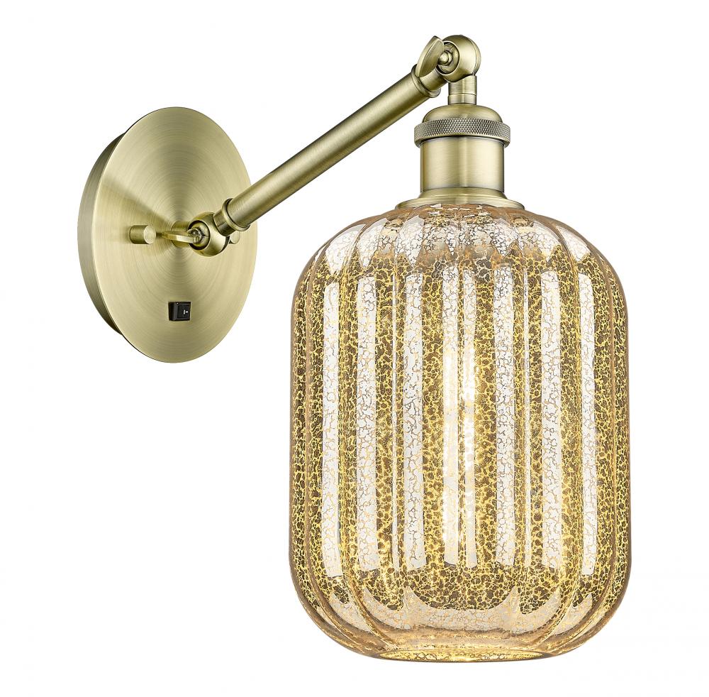 Preston Cylinder - 1 Light - 7 inch - Polished Nickel - Sconce