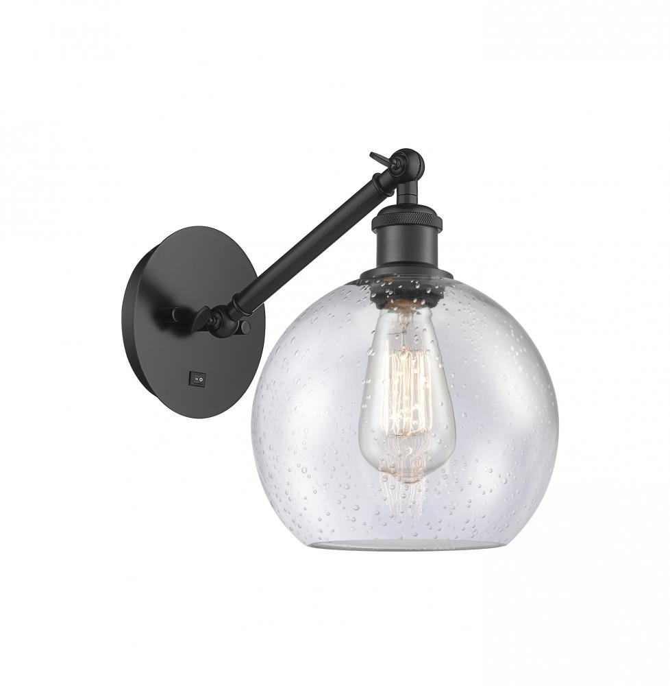 Athens - 1 Light - 8 inch - Matte Black - Sconce