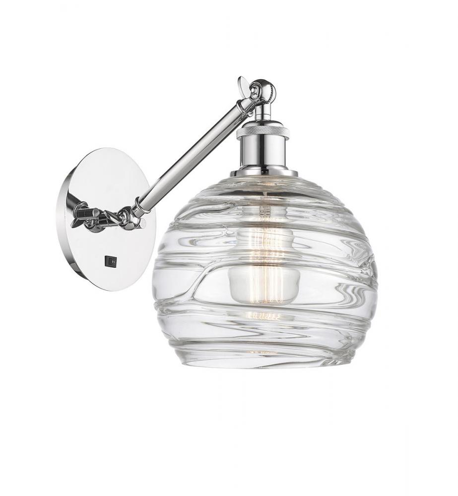 Athens Deco Swirl - 1 Light - 8 inch - Polished Chrome - Sconce