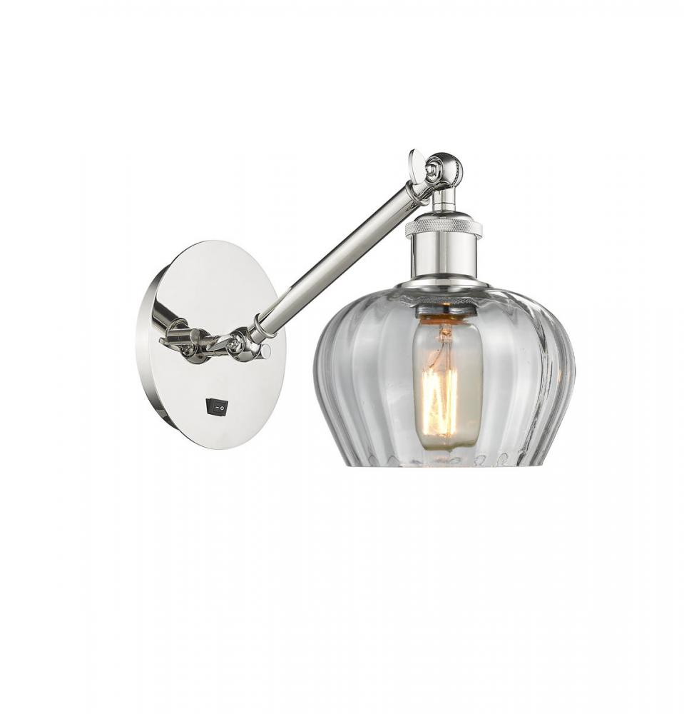 Fenton - 1 Light - 7 inch - Polished Nickel - Sconce