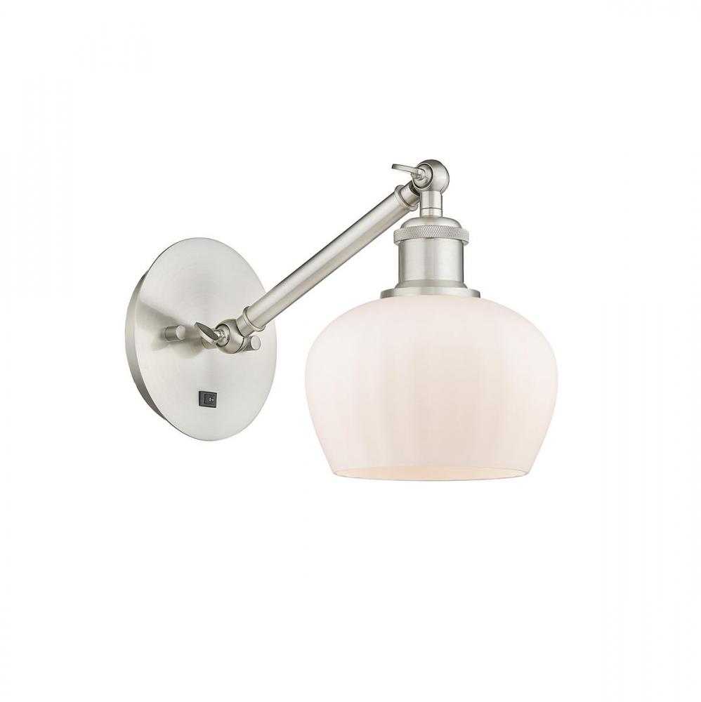 Fenton - 1 Light - 7 inch - Brushed Satin Nickel - Sconce