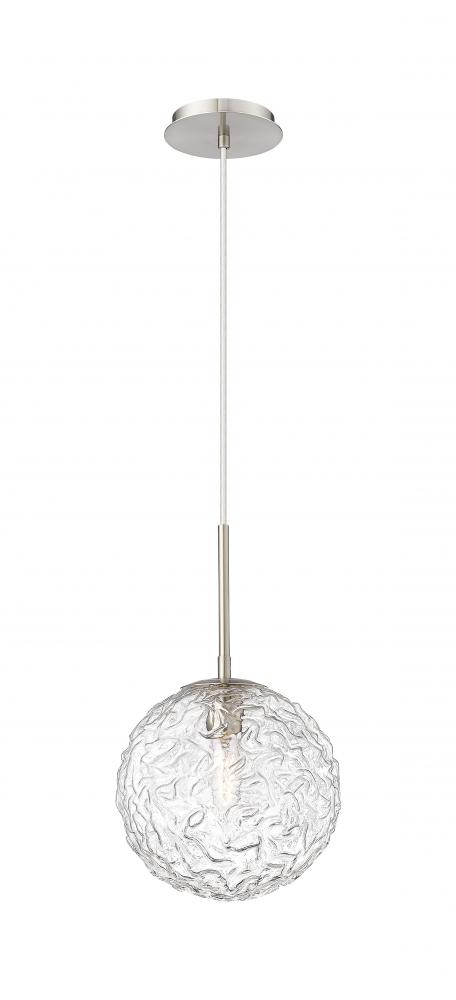 Barrington - 1 Light - 10 inch - Brushed Satin Nickel - Cord hung - Mini Pendant