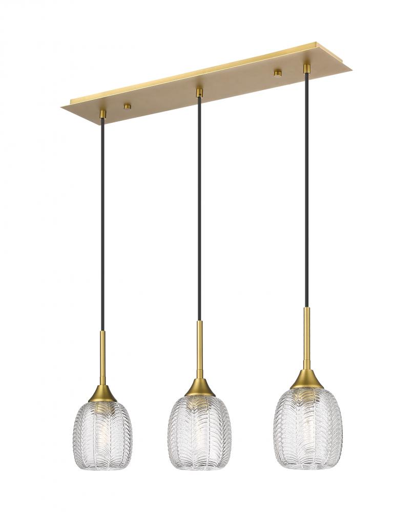 Berkshire - 3 Light - 27 inch - Brushed Brass - Cord Hung - Island Light