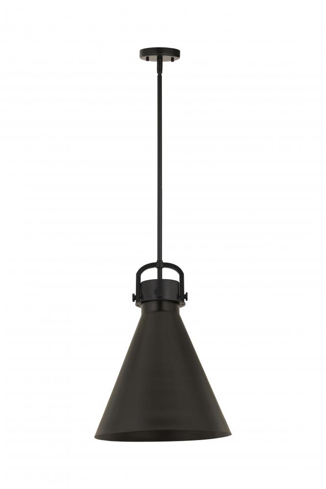 Newton Cone - 1 Light - 16 inch - Matte Black - Pendant