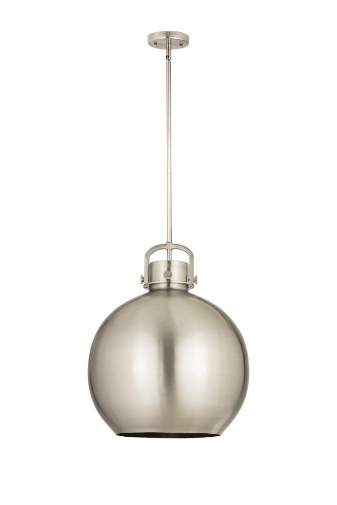 Newton Sphere - 1 Light - 16 inch - Satin Nickel - Pendant