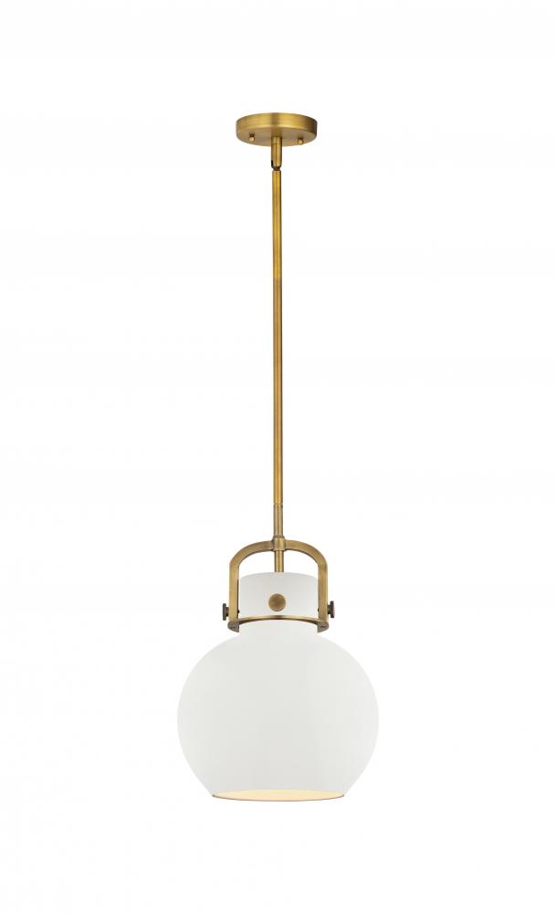 Newton Sphere - 1 Light - 10 inch - Brushed Brass - Mini Pendant