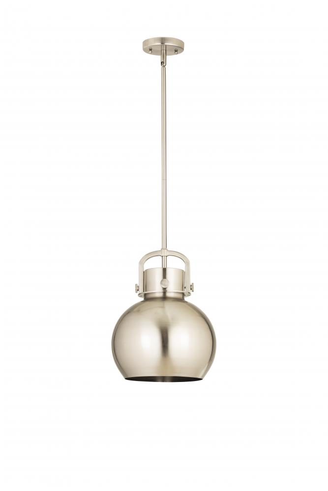 Newton Sphere - 1 Light - 10 inch - Satin Nickel - Mini Pendant