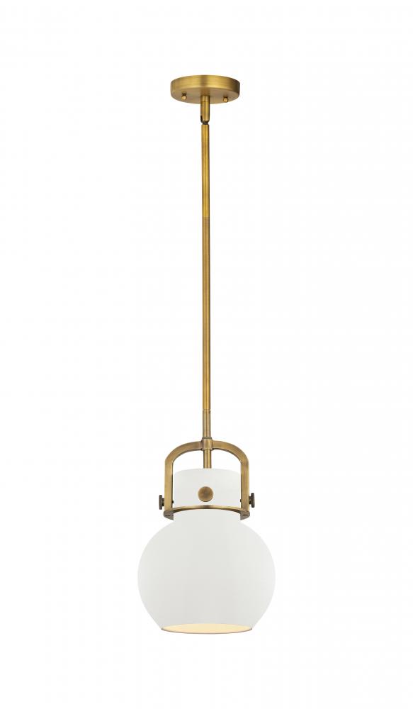 Newton Sphere - 1 Light - 8 inch - Brushed Brass - Mini Pendant