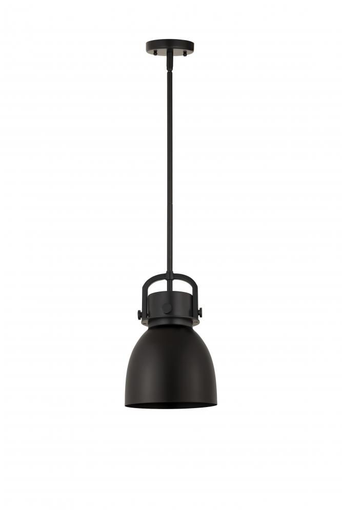 Newton Bell - 1 Light - 8 inch - Matte Black - Mini Pendant