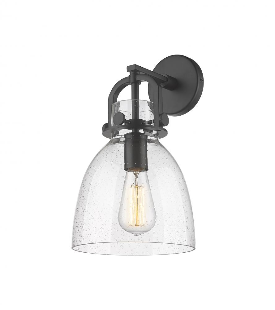 Newton Bell - 1 Light - 8 inch - Matte Black - Sconce