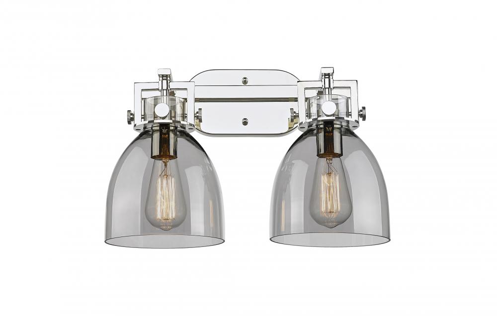 Newton Bell - 2 Light - 17 inch - Polished Nickel - Bath Vanity Light