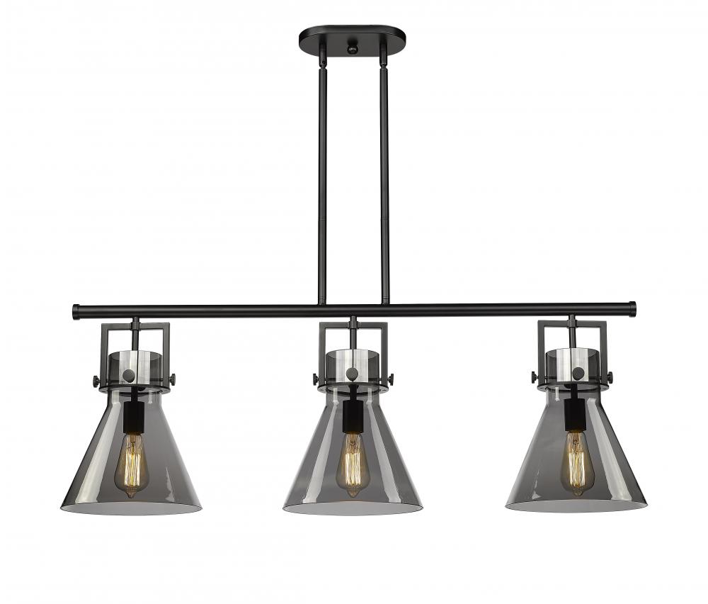 Newton Cone - 3 Light - 42 inch - Matte Black - Island Light