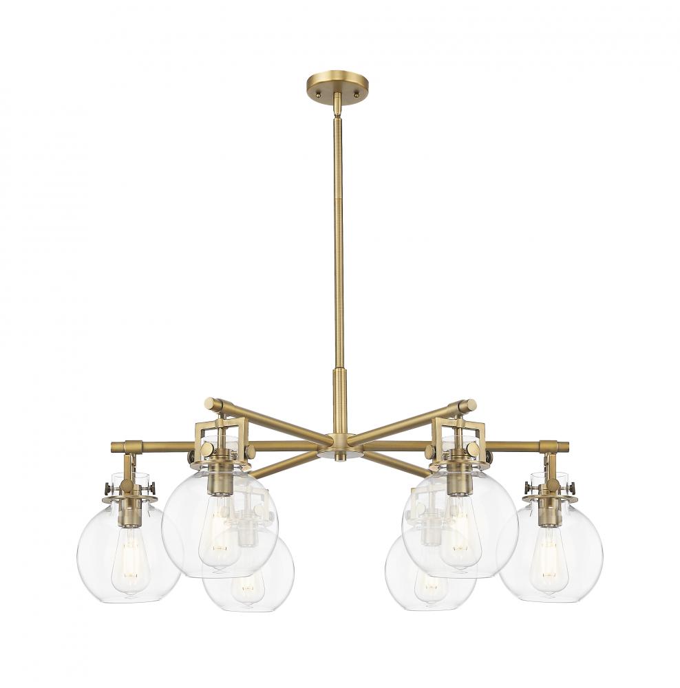 Newton Sphere - 6 Light - 26 inch - Champagne Bronze - Chandelier