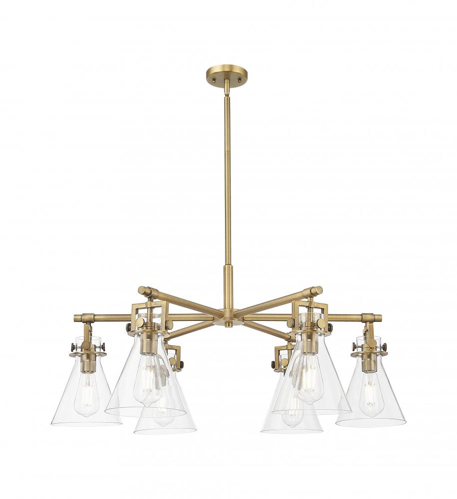 Newton Cone - 6 Light - 26 inch - Champagne Bronze - Chandelier