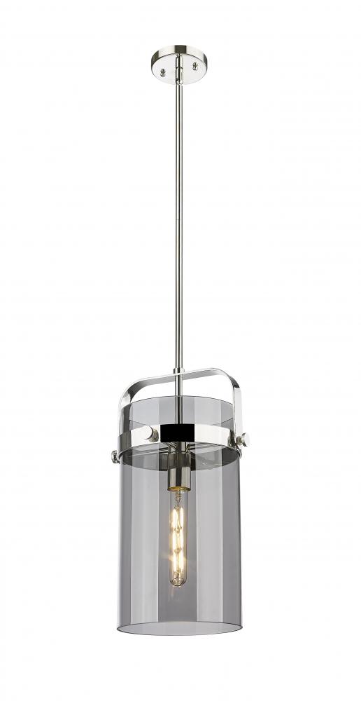 Pilaster - 1 Light - 8 inch Glass - Polished Nickel - Pendant