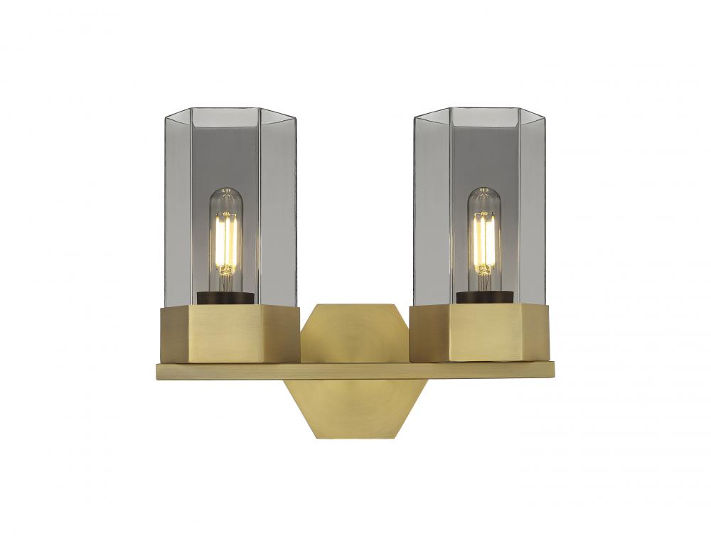 Claverack - 2 Light - 13 inch - Brushed Brass - Bath Vanity Light