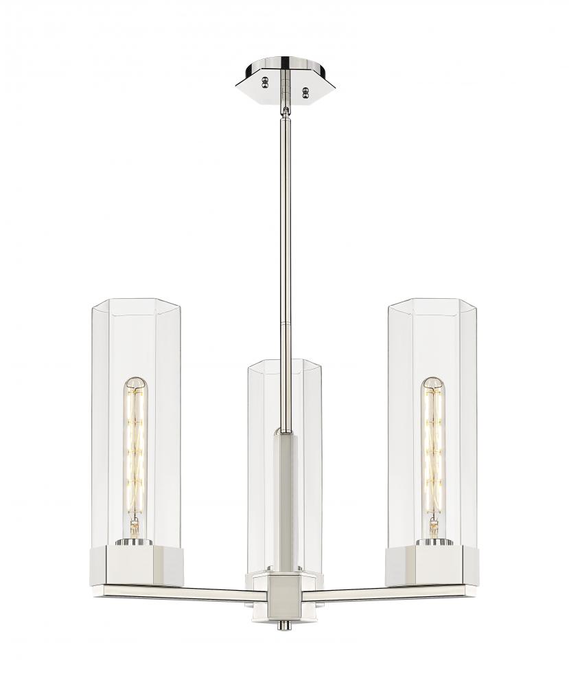 Claverack - 3 Light - 22 inch - Polished Nickel - Pendant