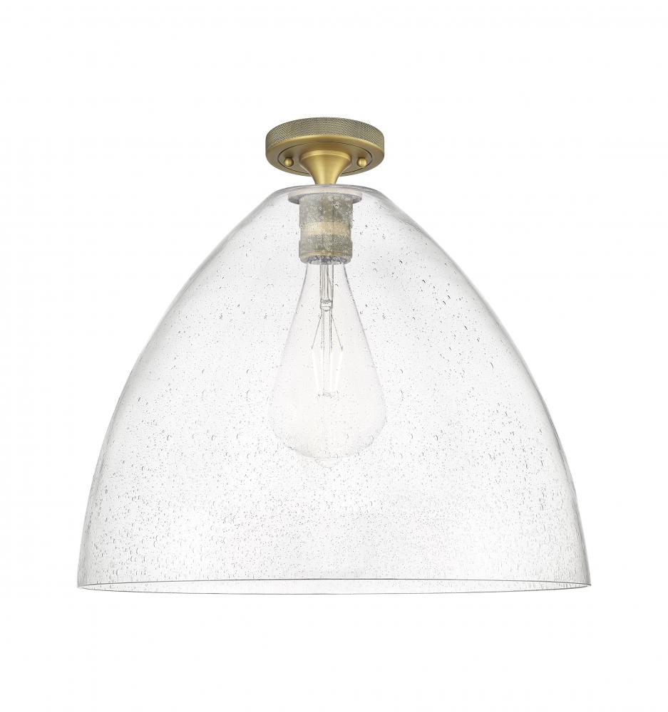 Crown Point - 1 Light - 16 inch - Brushed Brass - Flush Mount