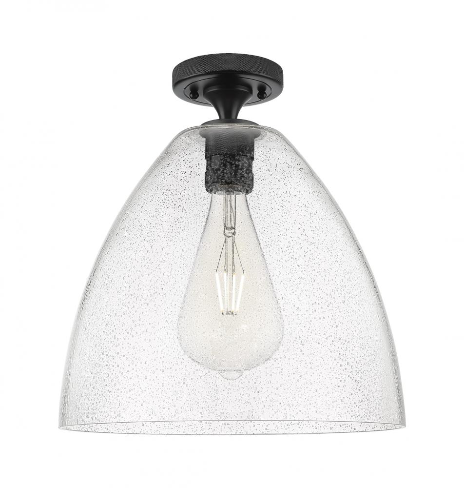 Crown Point - 1 Light - 12 inch - Matte Black - Flush Mount
