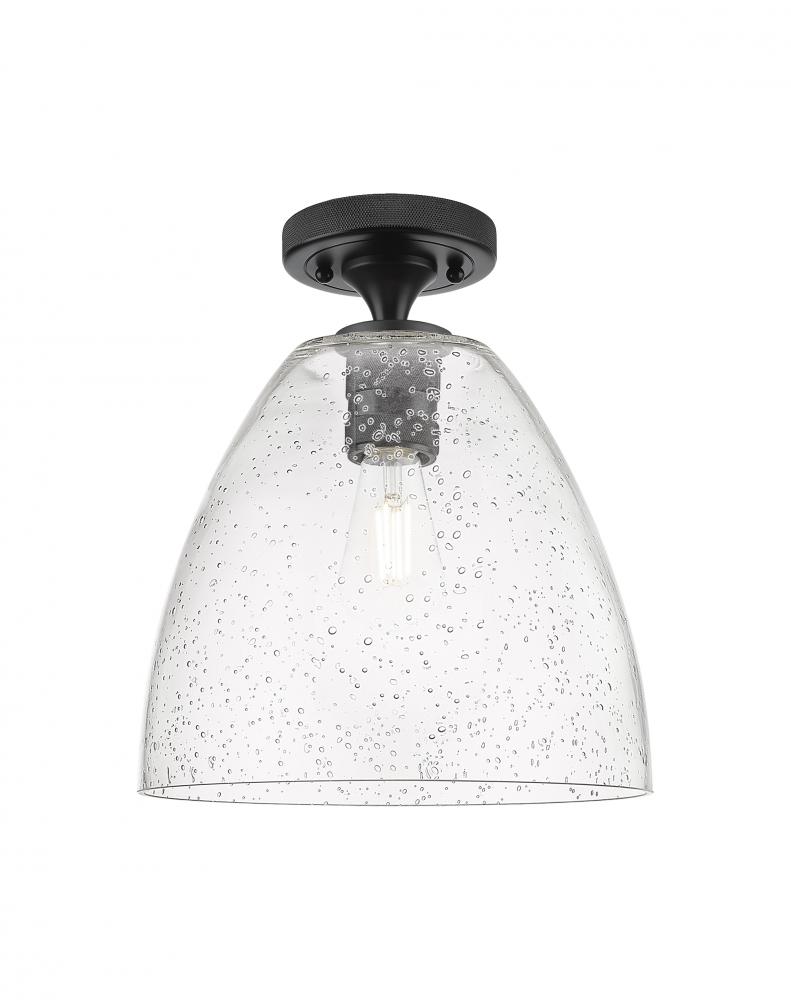 Crown Point - 1 Light - 9 inch - Matte Black - Flush Mount