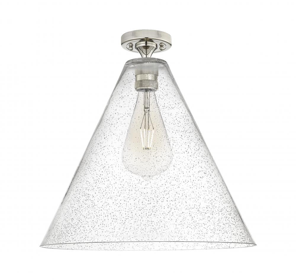 Crown Point - 1 Light - 16 inch - Polished Nickel - Flush Mount