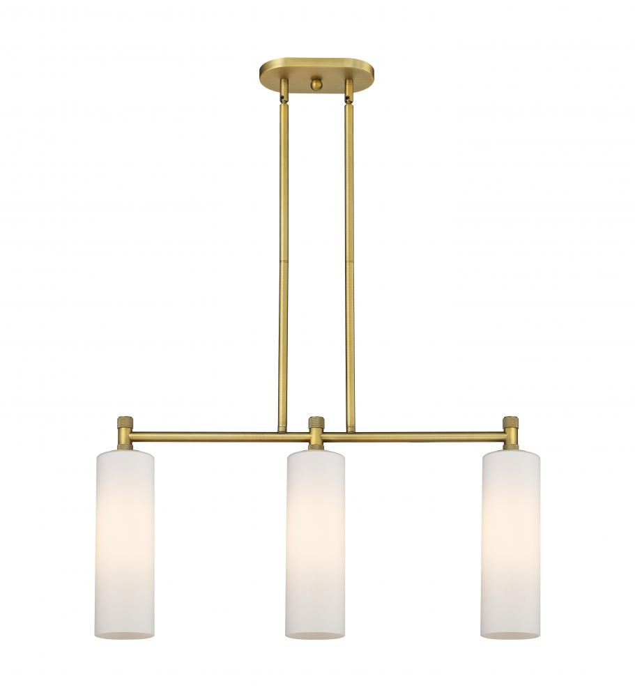 Crown Point - 3 Light - 31 inch - Brushed Brass - Island Light