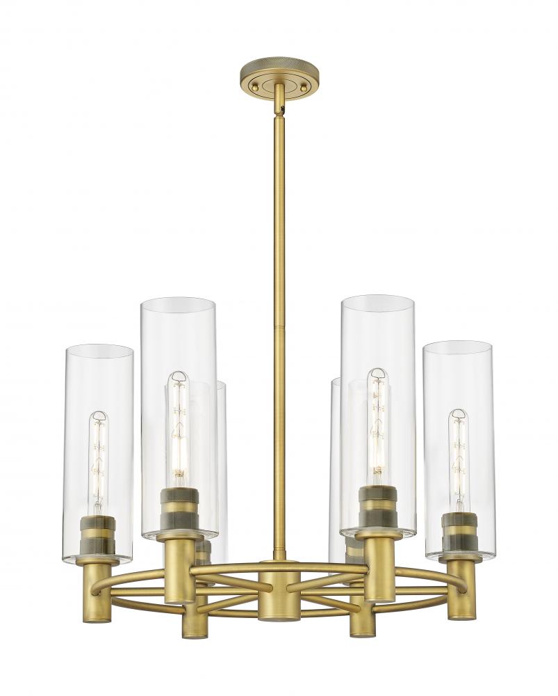 Crown Point - 6 Light - 24 inch - Brushed Brass - Chandelier