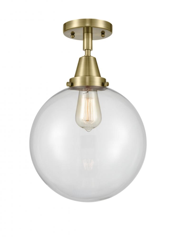 Beacon - 1 Light - 10 inch - Antique Brass - Flush Mount