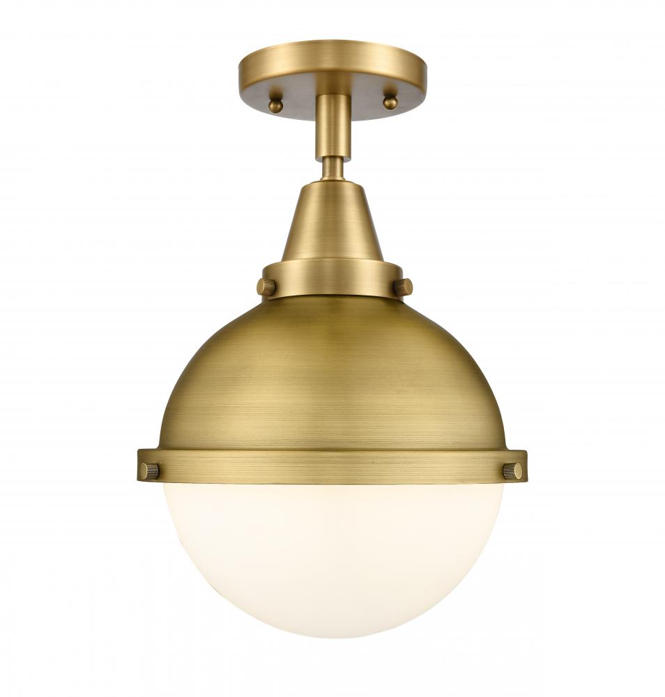 Hampden - 1 Light - 9 inch - Brushed Brass - Flush Mount