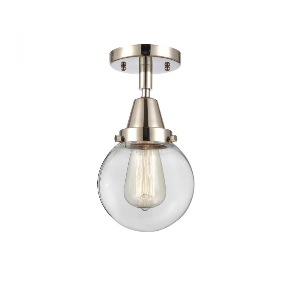 Beacon - 1 Light - 6 inch - Polished Nickel - Flush Mount