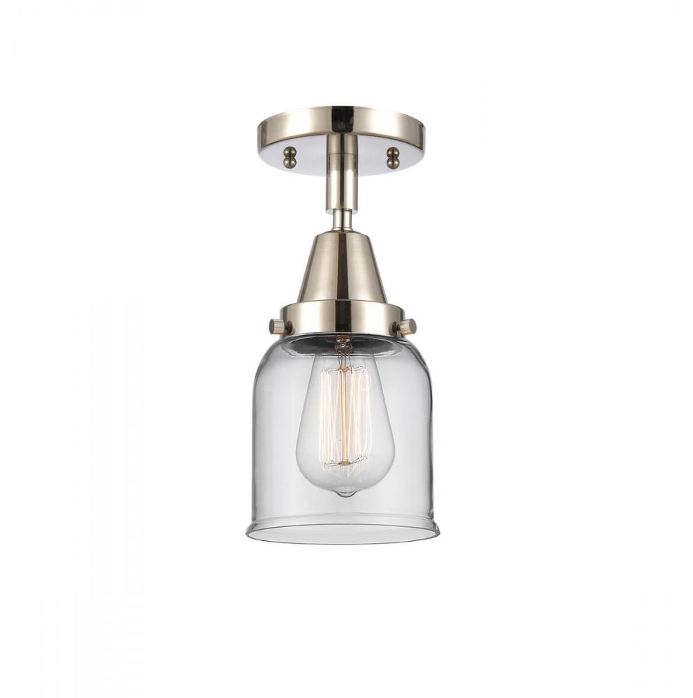 Bell - 1 Light - 5 inch - Polished Nickel - Flush Mount