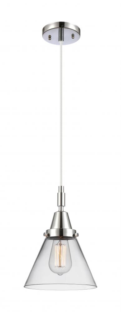 Cone - 1 Light - 8 inch - Polished Chrome - Mini Pendant