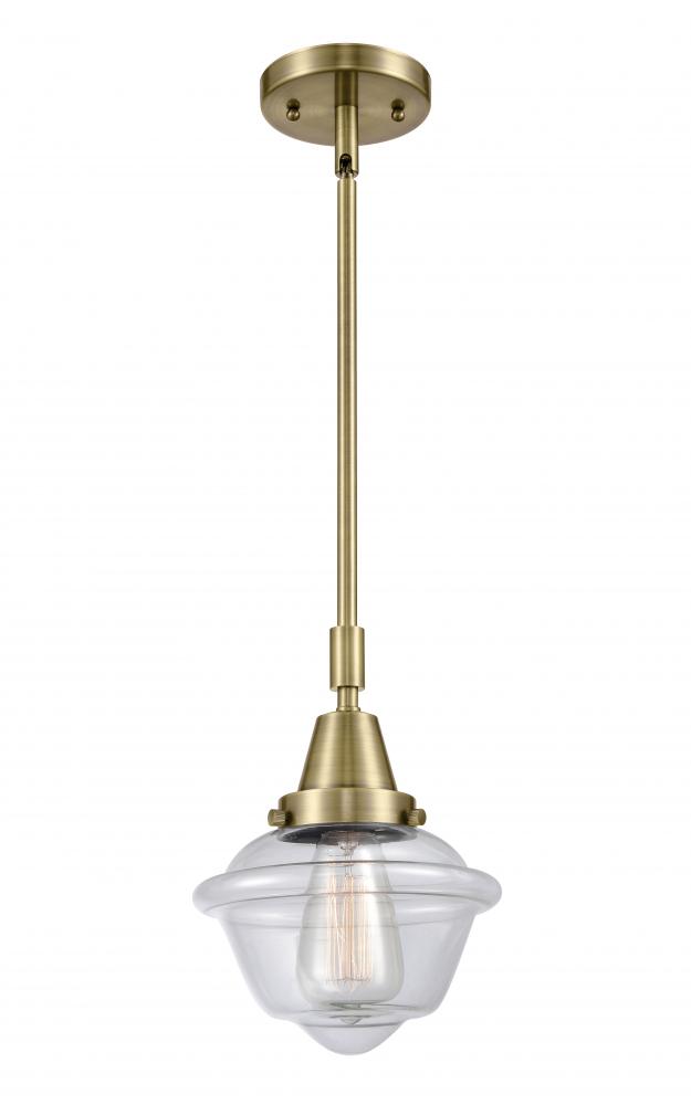 Oxford - 1 Light - 8 inch - Antique Brass - Mini Pendant