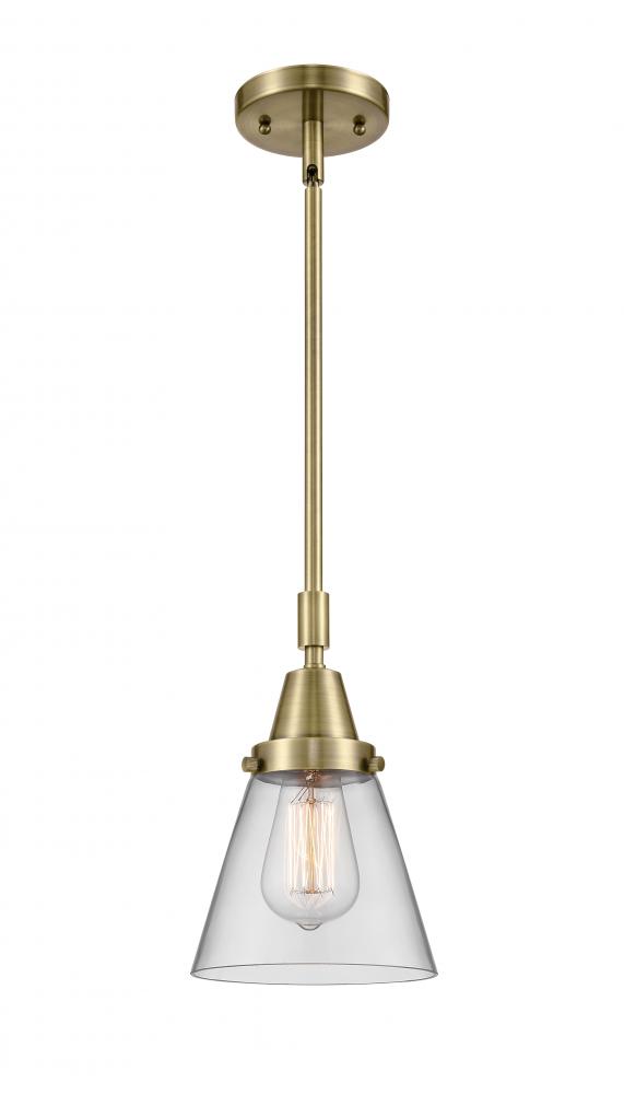 Cone - 1 Light - 6 inch - Antique Brass - Mini Pendant