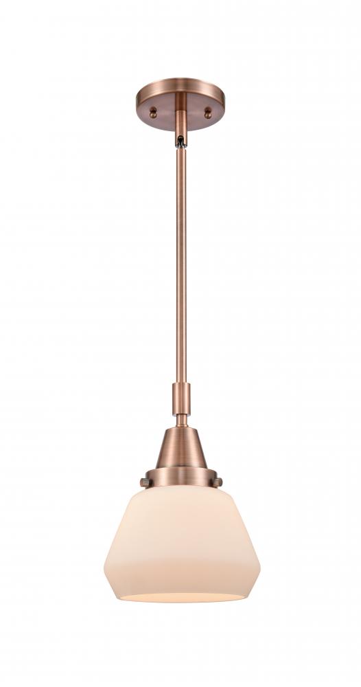 Fulton - 1 Light - 7 inch - Antique Copper - Mini Pendant