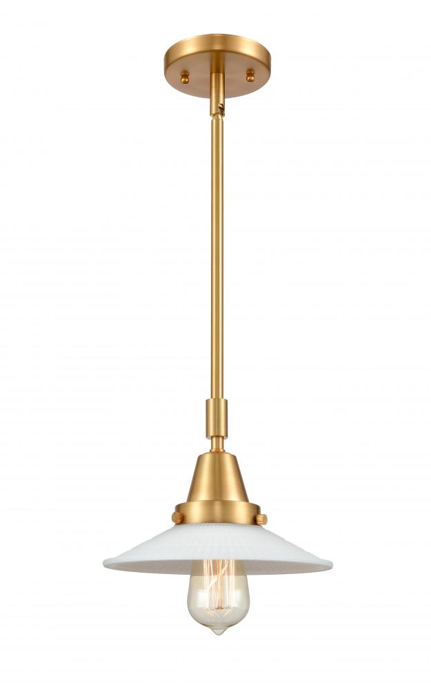 Halophane - 1 Light - 9 inch - Satin Gold - Mini Pendant