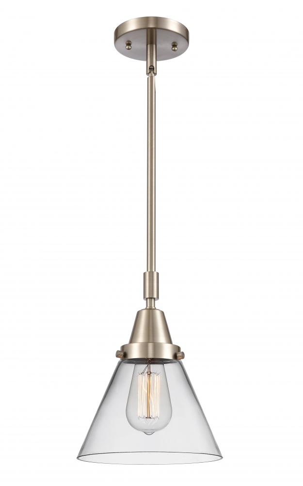 Cone - 1 Light - 8 inch - Brushed Satin Nickel - Mini Pendant