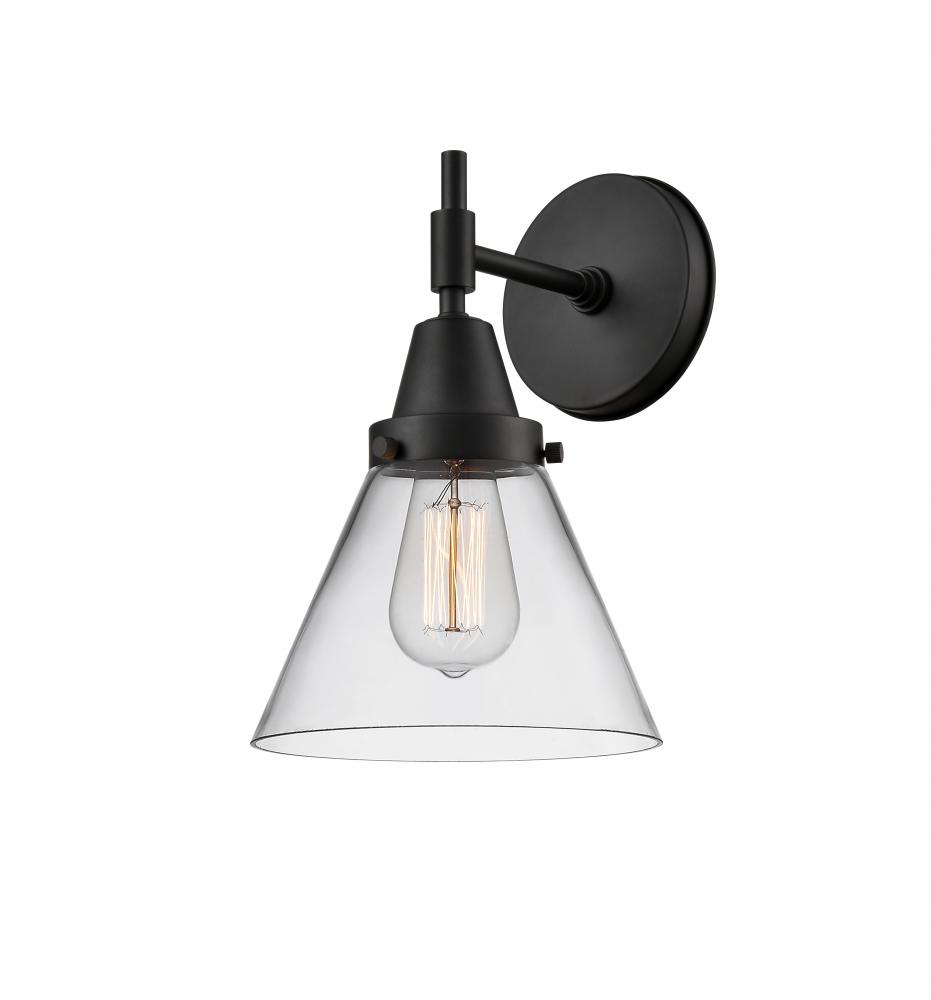 Cone - 1 Light - 8 inch - Matte Black - Sconce