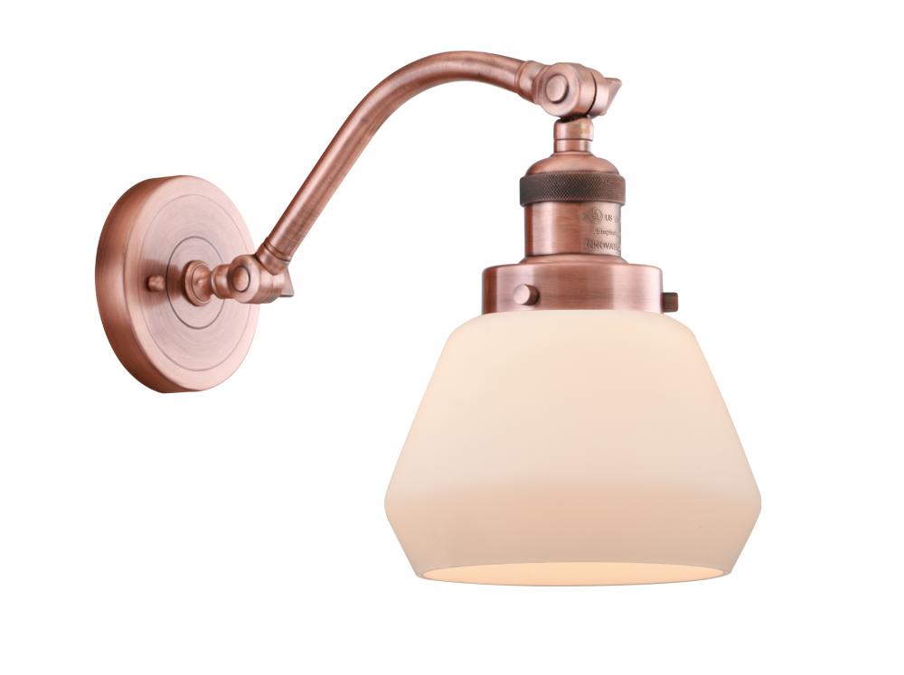 Fulton - 1 Light - 7 inch - Antique Copper - Sconce