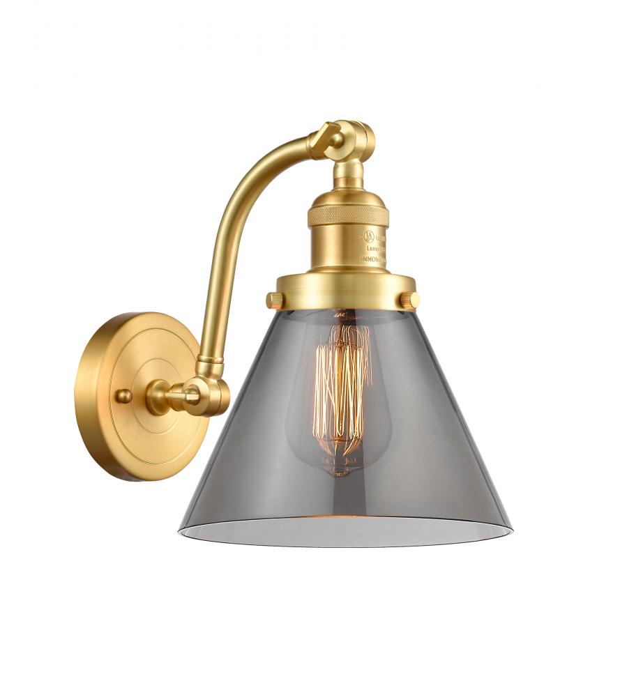 Cone - 1 Light - 8 inch - Satin Gold - Sconce