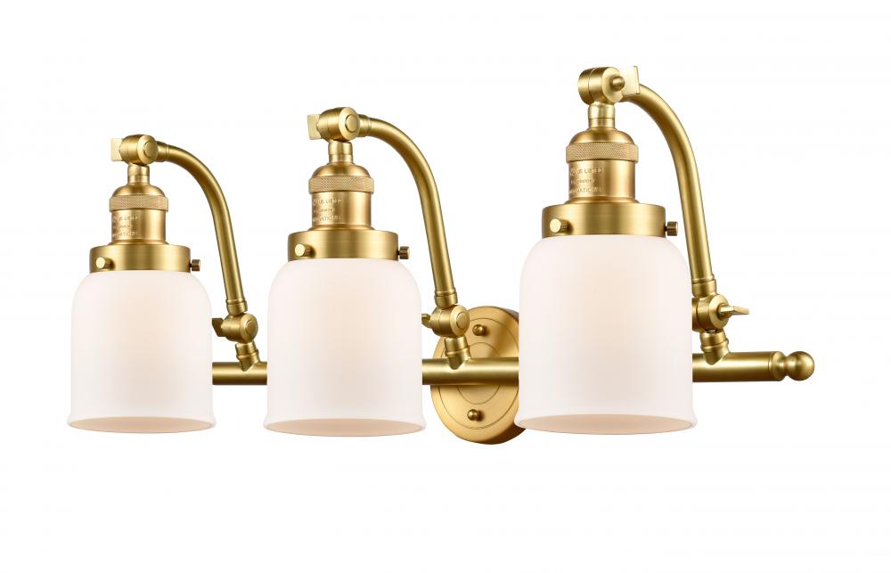 Bell - 3 Light - 28 inch - Satin Gold - Adjustable Bath Vanity Light