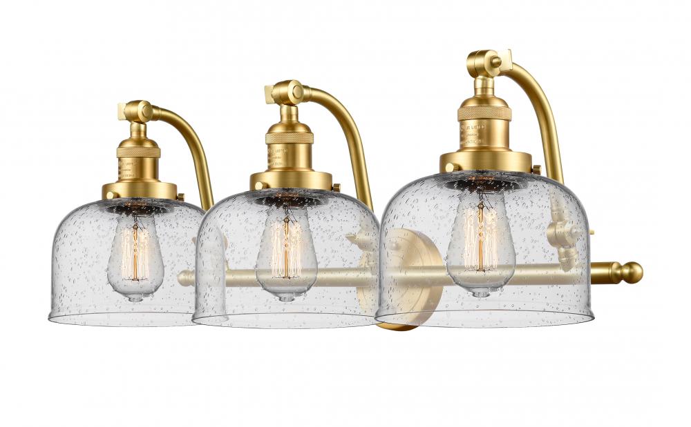 Bell - 3 Light - 28 inch - Satin Gold - Bath Vanity Light