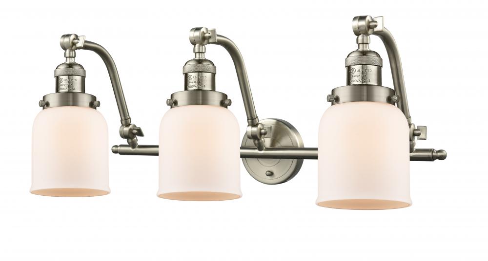 Bell - 3 Light - 28 inch - Brushed Satin Nickel - Bath Vanity Light