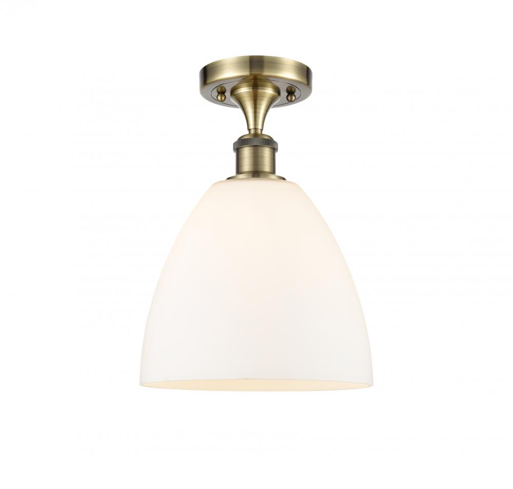 Bristol - 1 Light - 9 inch - Antique Brass - Semi-Flush Mount