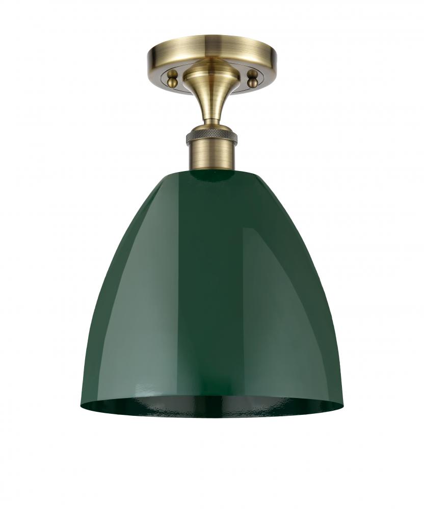 Plymouth - 1 Light - 9 inch - Antique Brass - Semi-Flush Mount