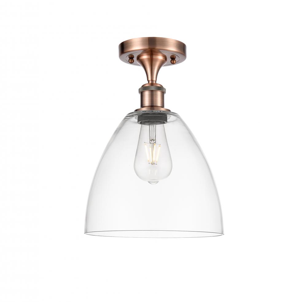 Bristol - 1 Light - 9 inch - Antique Copper - Semi-Flush Mount