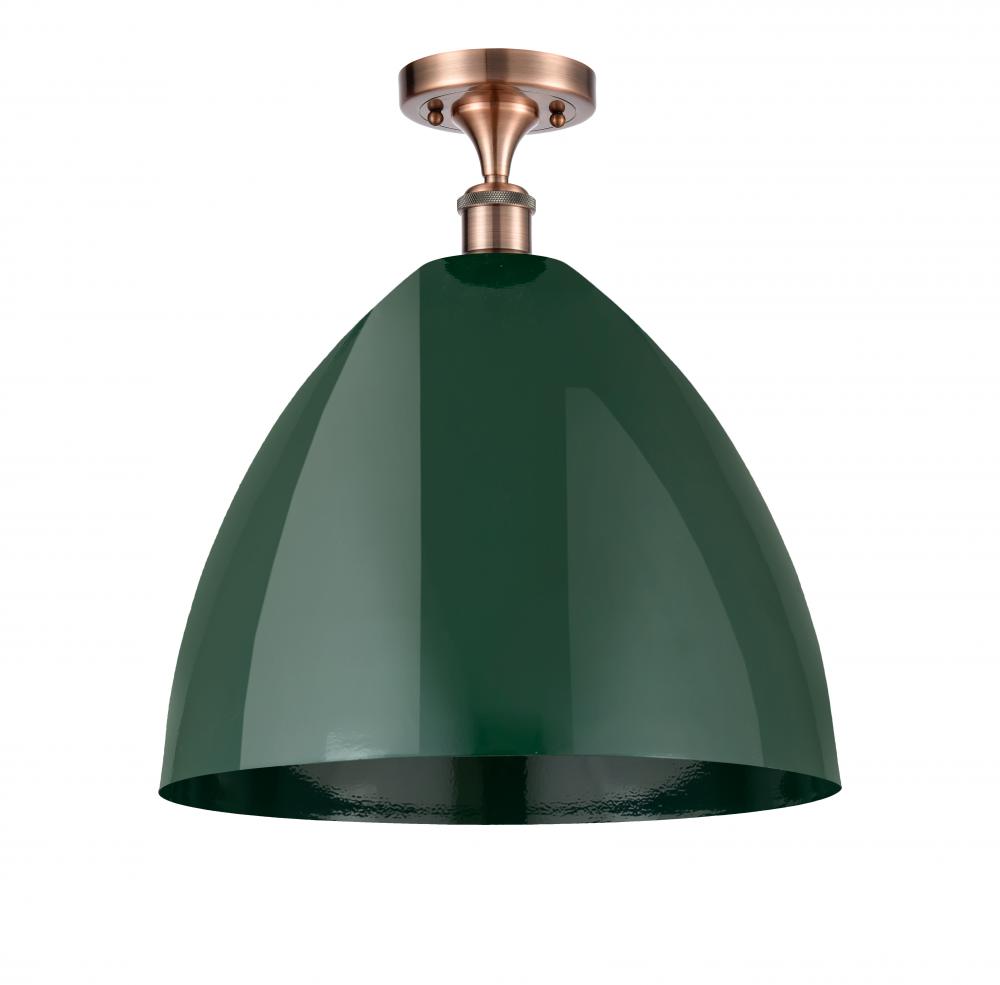 Plymouth - 1 Light - 16 inch - Antique Copper - Semi-Flush Mount